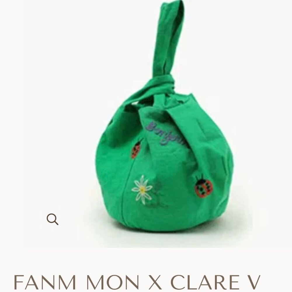 NWT Fanm Mon X Clare V Chou Chou Pouch Bag